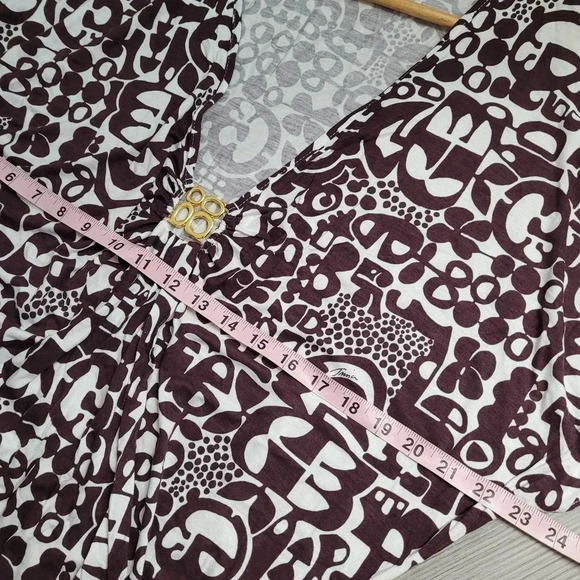 Trina Turk Womens Palm Desert Buckle Jersey Cut Out Dress Cover Up Tunic Medium - Picture 9 of 10